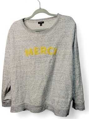 Talbots Plus Petite 2XP MERCI Graphic Sweatshirt